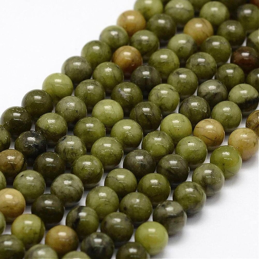 6MM Taiwan Jade Beads-ONE Gemstone Bead Strand-Jewelry Making Supply Crafts NWT